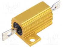 Resistor  wire-wound, with heatsink, screwed, 330, 10W, 5%