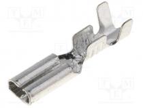 Terminal  flat, 2.8mm, 0.5mm, female, 0.5....1mm2, crimped, for cable