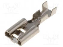 Terminal  flat, 4.8mm, 0.5mm, female, 0.5....1mm2, crimped, for cable