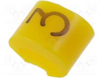 Markers for cables and wires, Label symbol 3, 1.1....2.5mm, H 3mm