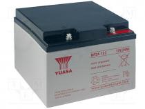 Re-battery  acid-lead, 12V, 24Ah, Storage time 3-5 years