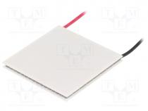 Module  Peltier, 15.4V, 15A, 50x50x3.3mm, 136W, Mat  Al2O3, 16AWG