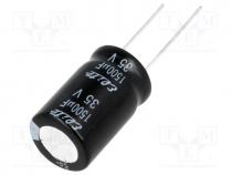 Capacitor  electrolytic, THT, 1500uF, 35VDC, Ø16x25mm, Pitch 7.5mm