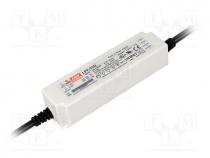 Pwr sup.unit  switched-mode, LED, 25.2W, 42VDC, 0.6A, 90....305VAC
