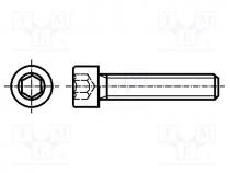 Screw, M2x12, Head  cheese head, Cut  hexagon socket, HEX 1,5 mm