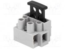 Terminal block, ways 2, screw terminal, 1x fuse, 0.5÷2.5mm2, 6.3A