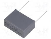 Capacitor  polypropylene, X2, 1.5uF, 27.5mm, 10%, 32x13x22mm