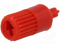 Knob, shaft knob, red, Ø5mm, Application  CA6