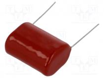 Capacitor  polypropylene, 100nF, 10mm, 10%, 12x5.3x10.3mm, 400VDC