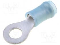 Ring terminal, M4, Ø 4.34mm, 1.25....2mm2, crimped, for cable, tinned