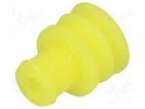 Seal for wire, Superseal 1.5, yellow, Øcable 1.8÷2.4mm