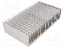 Heatsink  extruded, grilled, L 150mm, W 262mm, H 60mm, aluminium