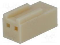 Plug, wire-board, female, PIN 2, w/o terminals, 2.54mm, for cable