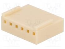 Plug, wire-board, female, PIN 8, w/o terminals, 2.54mm, for cable