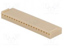 Plug, wire-board, female, PIN 20, w/o terminals, 2.54mm, for cable
