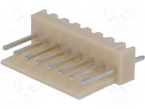 Socket, wire-board, male, NS25, 2.54mm, PIN  8, THT, 250V, 3A, tinned