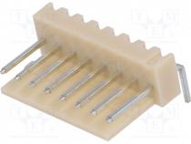 Socket, wire-board, male, NS25, 2.54mm, PIN  8, THT, 250V, 3A, tinned