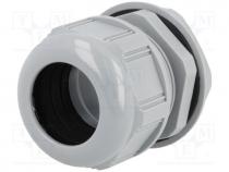 Cable gland, PG36, IP68, Mat  polyamide, dark grey, UL94V-2