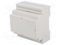 Enclosure  for DIN rail mounting, Y 90.2mm, X 83.6mm, Z 57.5mm
