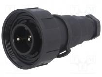 Connector  circular, plug, male, PIN 2, Buccaneer Standard, IP68