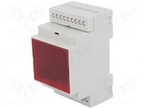 Enclosure  for DIN rail mounting, Y 90.2mm, X 53.3mm, Z 57.5mm