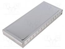 Enclosure  shielding, X 68mm, Y 161mm, Z 17mm, steel