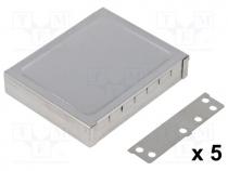 Enclosure  shielding, X 68mm, Y 82mm, Z 17mm, steel