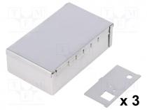 Enclosure  shielding, X 50mm, Y 83mm, Z 26mm, with compartment