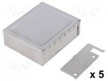 Enclosure  shielding, X 68mm, Y 83mm, Z 28mm, with compartment