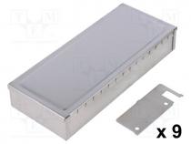 Enclosure  shielding, X 68mm, Y 161mm, Z 28mm, with compartment