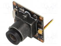 Sensor  camera, 6÷20VDC, Interface  RCA, 50mA, Resolution 728x488