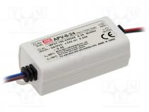 Pwr sup.unit  switched-mode, LED, 8W, 12VDC, 0.67A, 90÷264VAC, IP42