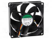 Fan  DC, axial, 12VDC, 92x92x25mm, 127.42m3/h, 47dBA, ball bearing