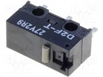 Microswitch, without lever, SPDT, 3A/125VAC, 2A/30VDC, ON-(ON)