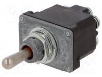 Switch  toggle, 1-position, DP3T, (ON)-OFF-(ON), 6A/230VAC, IP67