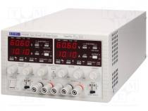 Pwr sup.unit  laboratory, Channels 2, 0....60VDC, 0....10A, 0....60VDC