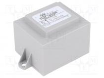 Transformer  encapsulated, 15VA, 230VAC, 19V, 230V, Mounting  PCB