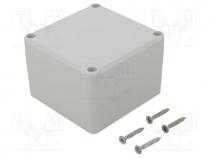 Enclosure  multipurpose, X 80mm, Y 82mm, Z 55mm, ABS, grey, gasket