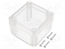 Enclosure  multipurpose, X 80mm, Y 82mm, Z 55mm, ABS