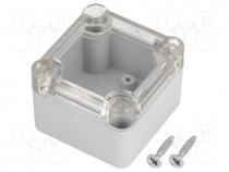 Enclosure  multipurpose, X 49mm, Y 51mm, Z 36mm, ABS, grey, gasket