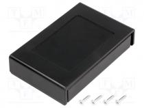 Enclosure  multipurpose, X 69.2mm, Y 108mm, Z 24.5mm, ABS, black