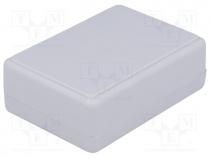 Enclosure  multipurpose, X 59mm, Y 84mm, Z 30mm, polystyrene, grey