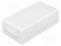 Enclosure  multipurpose, X 66mm, Y 124mm, Z 41mm, polystyrene