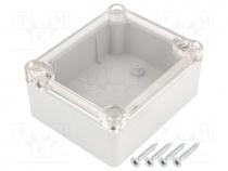 Enclosure  multipurpose, X 74mm, Y 89mm, Z 41mm, ABS, grey, gasket