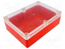 Enclosure  multipurpose, X 126mm, Y 176mm, Z 57.4mm, ABS, red, IP65