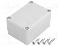 Enclosure  multipurpose, X 50mm, Y 70mm, Z 36mm, ABS, grey, gasket