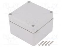 Enclosure  multipurpose, X 80mm, Y 82mm, Z 55mm, ABS, grey, IP67