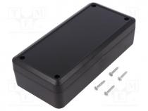 Enclosure  multipurpose, X 89mm, Y 189mm, Z 50mm, ABS, black