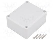 Enclosure  multipurpose, X 74mm, Y 89mm, Z 41mm, polystyrene, grey