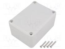 Enclosure  multipurpose, X 64mm, Y 88mm, Z 41mm, ABS, grey, gasket